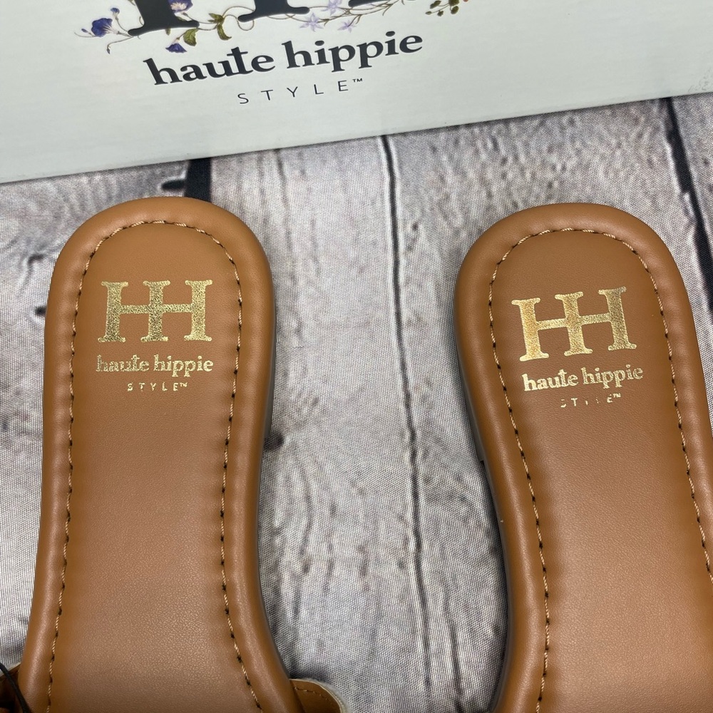 NWT Haute Hippie Black Aztec Embro Sandals - Picture 4 of 7